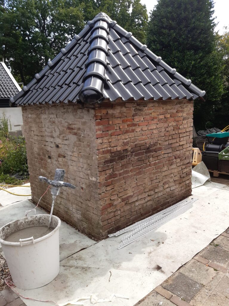 Schuur voor de afwerking